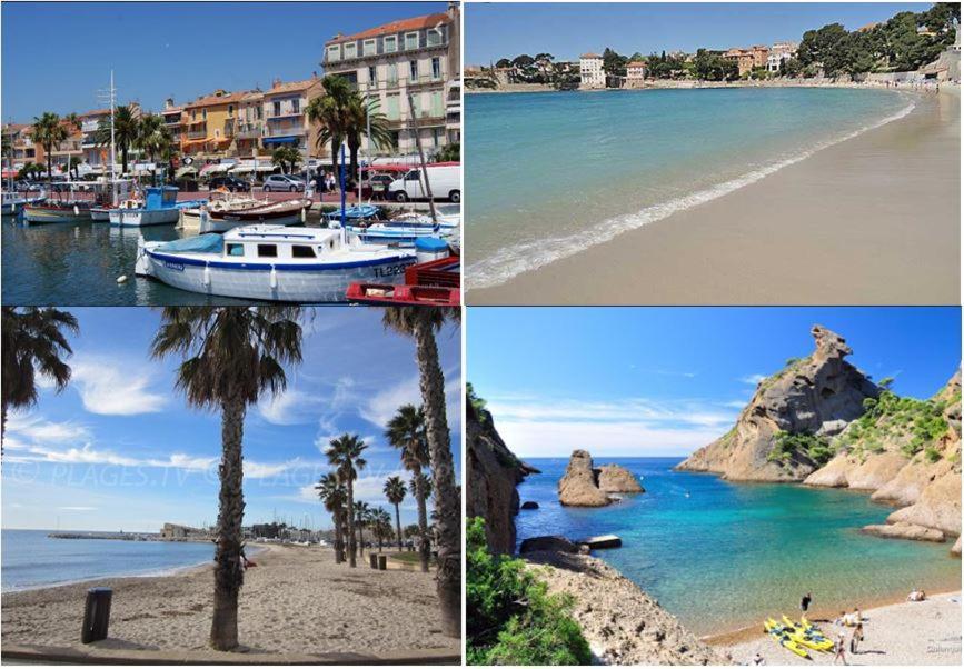 T2, Jardin, Veranda Chambre, Climatisation, Parking Privatif, Proche A Pied Centre, Plage, Gare, Pour 3 Adultes Ou 2 Adultes Avec 2 Enfants Бандоль Екстер'єр фото